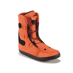 2014 Shredtown Liners in bright orange with black accents, featuring a high-top design, adjustable lacing system, and durable sole for water sports comfort and support.