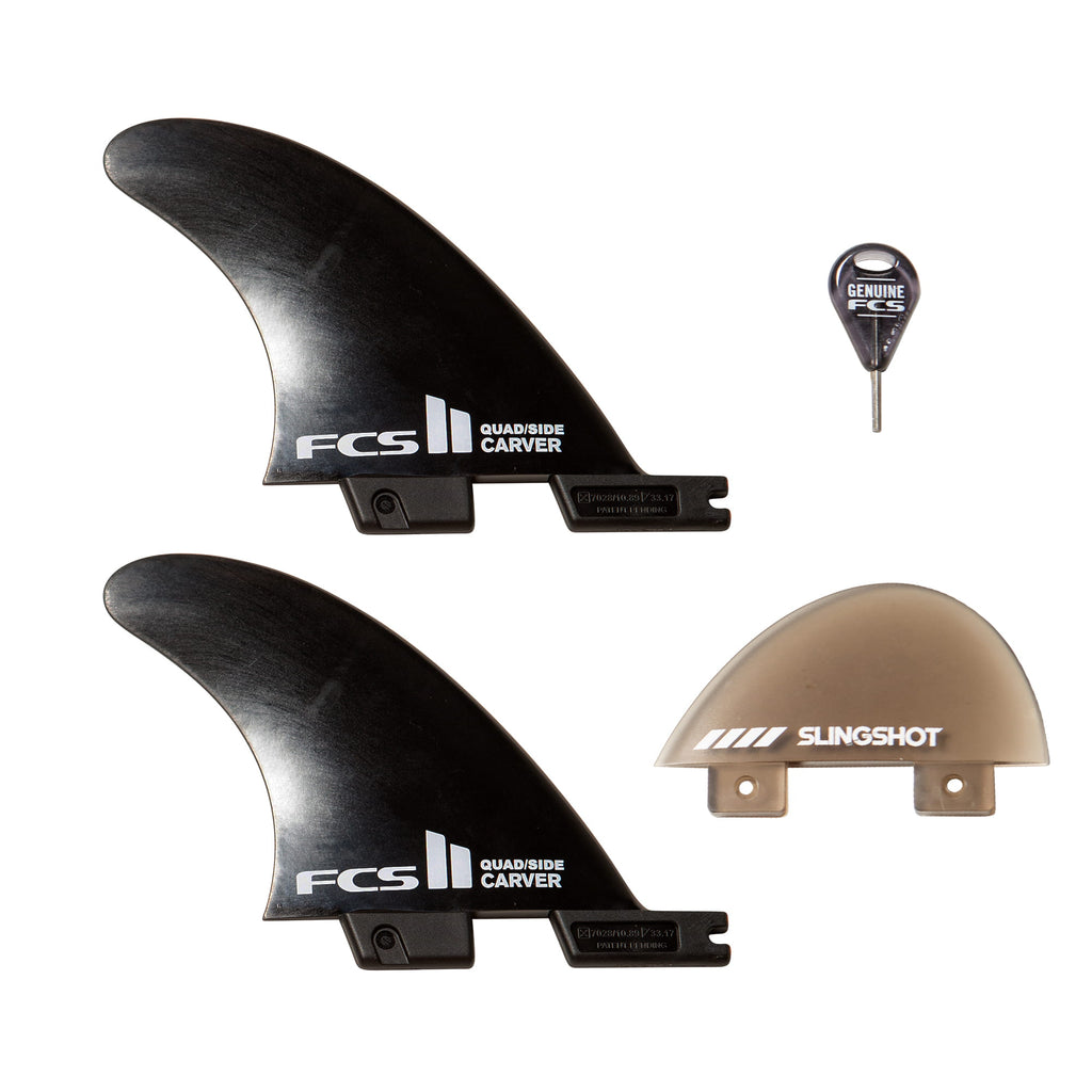 【翌日発送可能】 (2 Pack Fin Gremlin Slingshot x Byte Side Quad Carver FCSII サーフィン・ボディボード